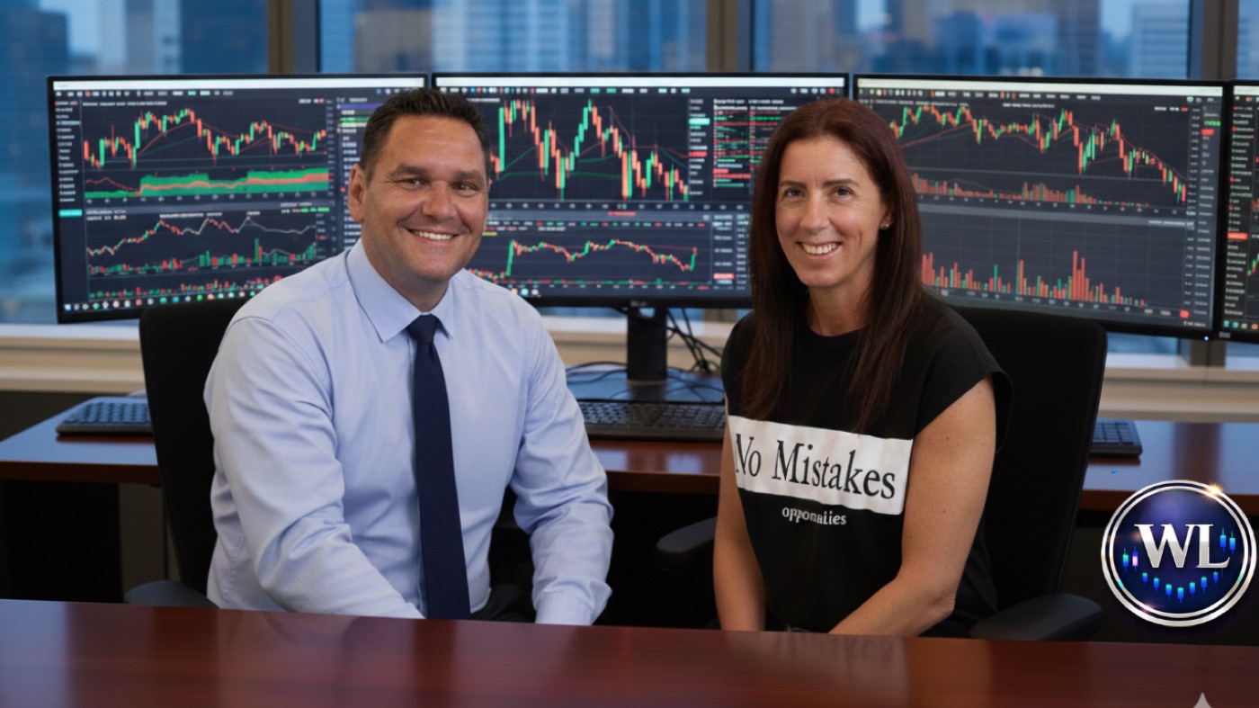 Wendy and Lee, the Inner Edge Scalping coaches, at their trading desks